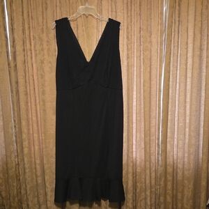 Plus Size Elegant Black Sleeveless Dress